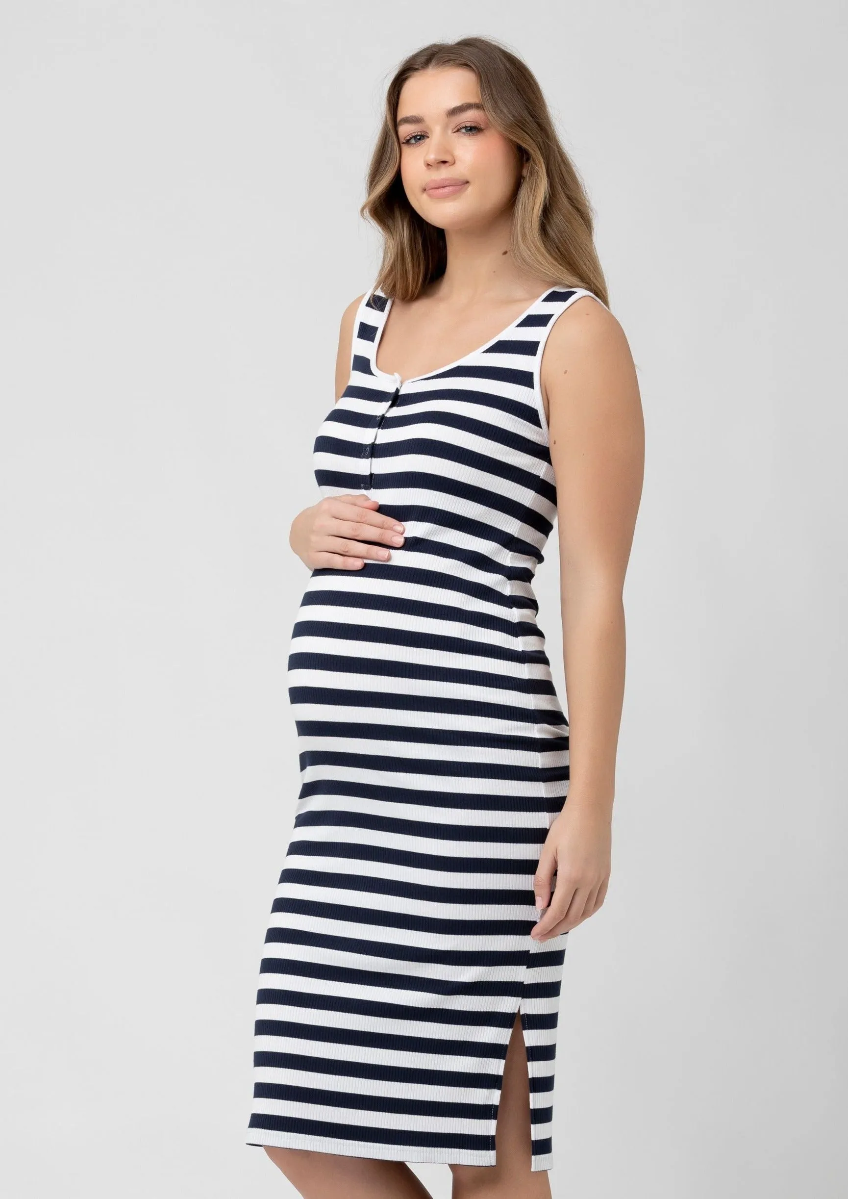 Lee Button Down Rib Dress