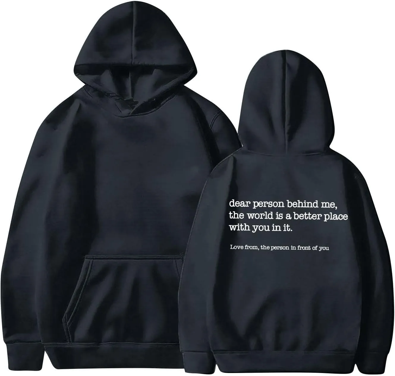 Letter Printed Hoodies for Women 2024 Long Sleeve Trendy Loose Sweatshirt Drawstring Thermal Oversized Pullover Top