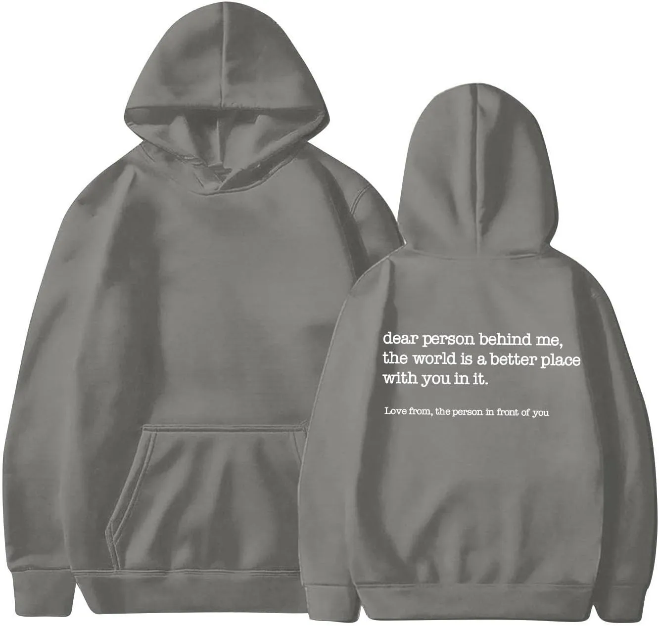 Letter Printed Hoodies for Women 2024 Long Sleeve Trendy Loose Sweatshirt Drawstring Thermal Oversized Pullover Top