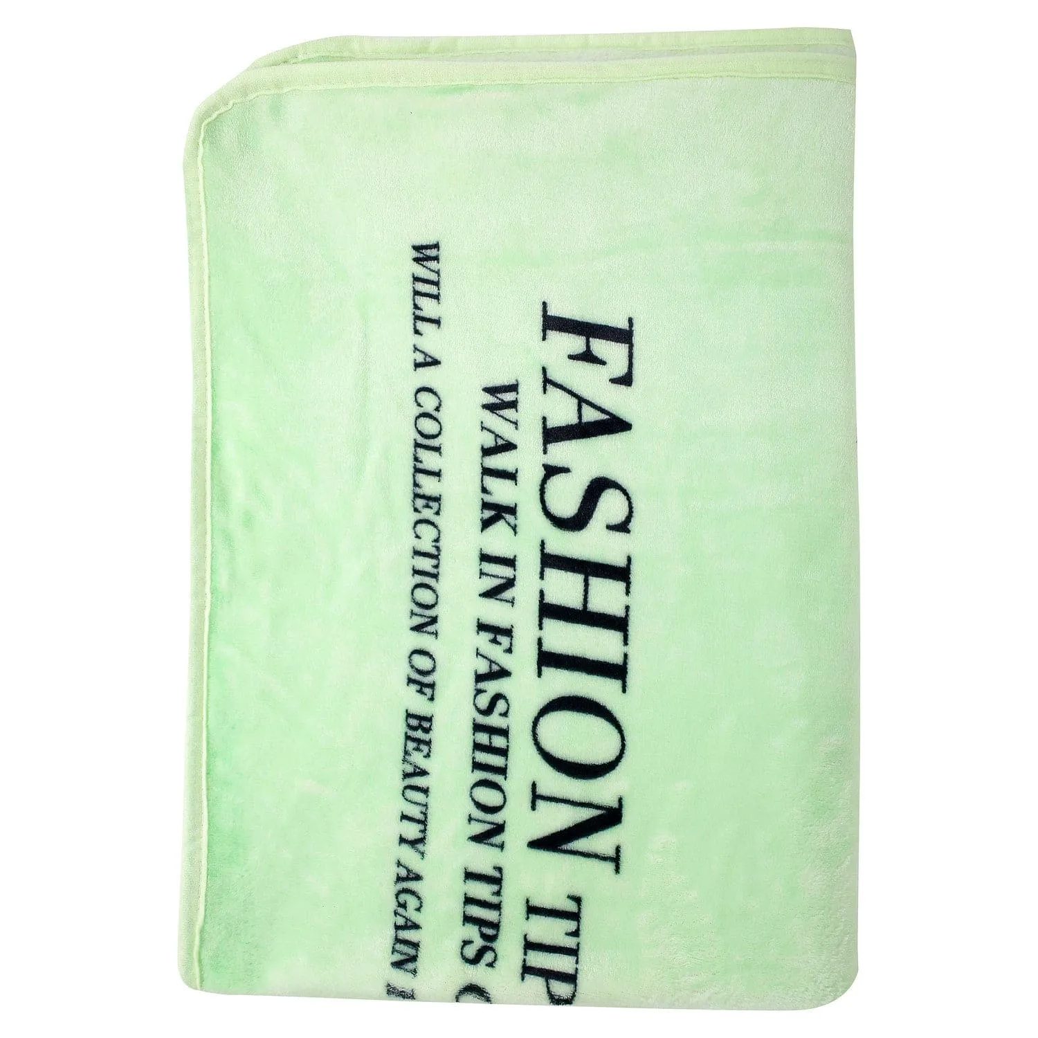 Little Birdy Fashion Tips Green One Ply Blanket