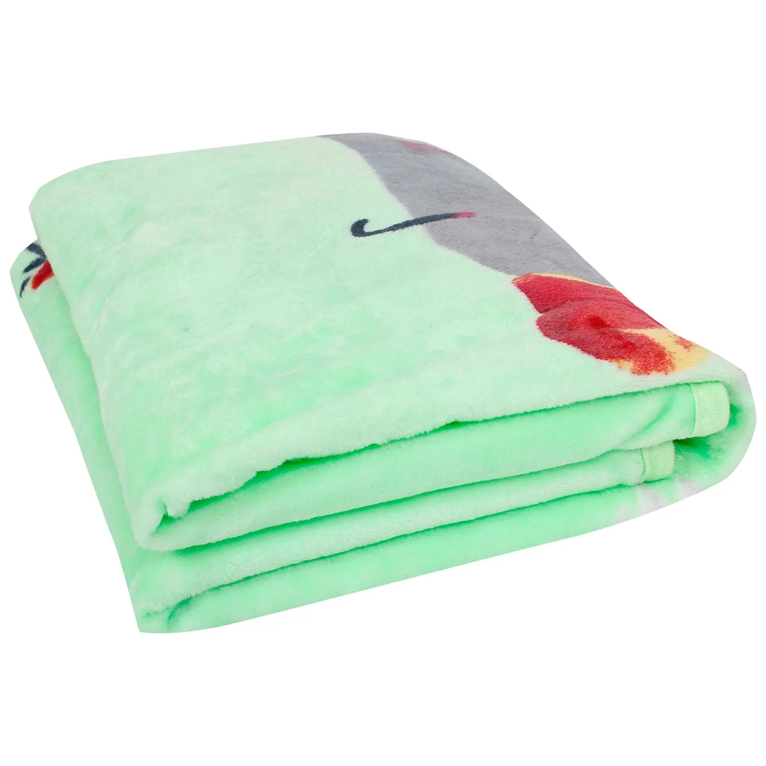 Little Birdy Fashion Tips Green One Ply Blanket