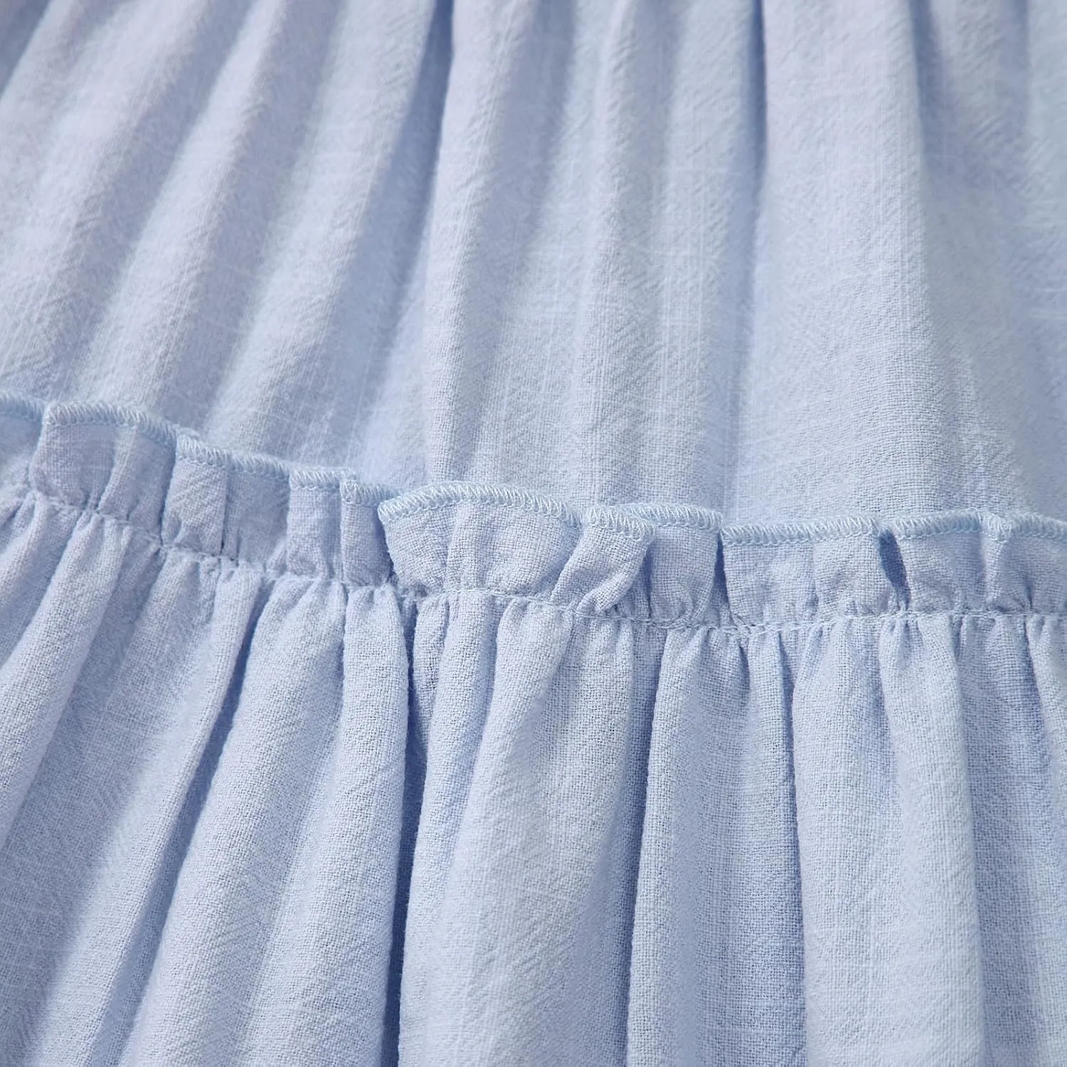 Little Girls Dresses Linen Ruffle Sleeveless Casual Dress Kids Summer Beach Clothes Sundress