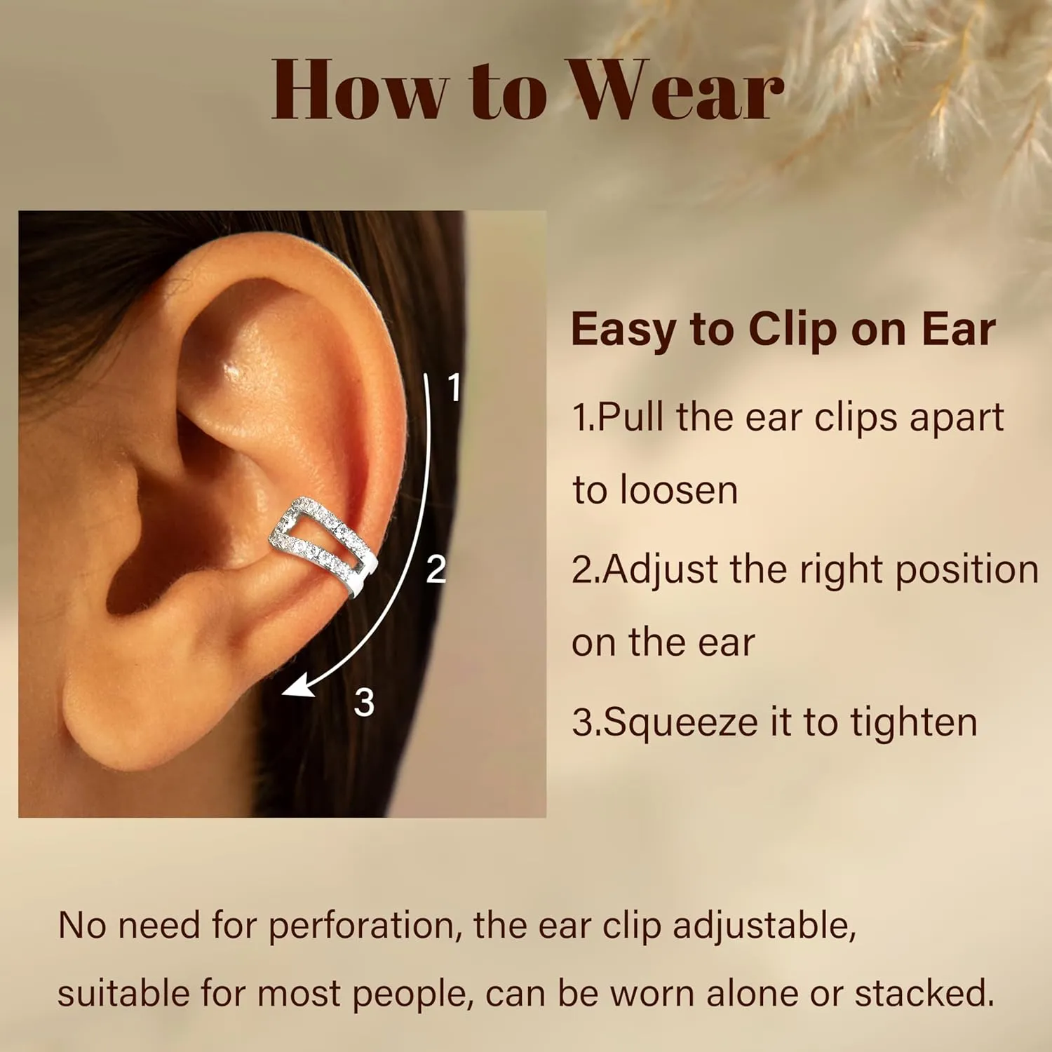 LOYALLOOK Ear Cuff Earrings for Women 14K Gold Plated Ear Cuffs Non Piercing Clip on Cartilage Earring Trendy Fake Earrings Hypoallergenic Huggie Hoop Clip Cuff Earring Lightweight