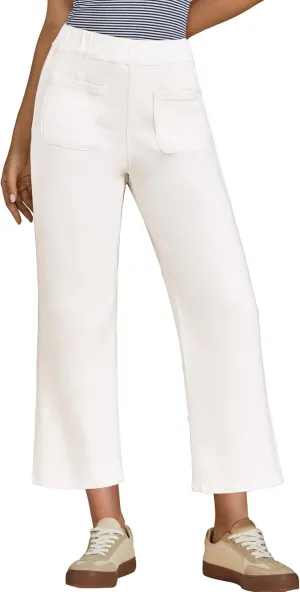luvamia Wide Leg Jeans for Women Pull On Trendy High Waisted Cropped Jeans Denim Pants Stretchy Baggy with Patch Pockets