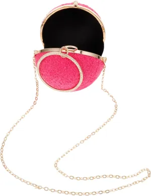Luxurious Evening Clutch Bag Women's Handbag for Girl Round Shape Purses for Women