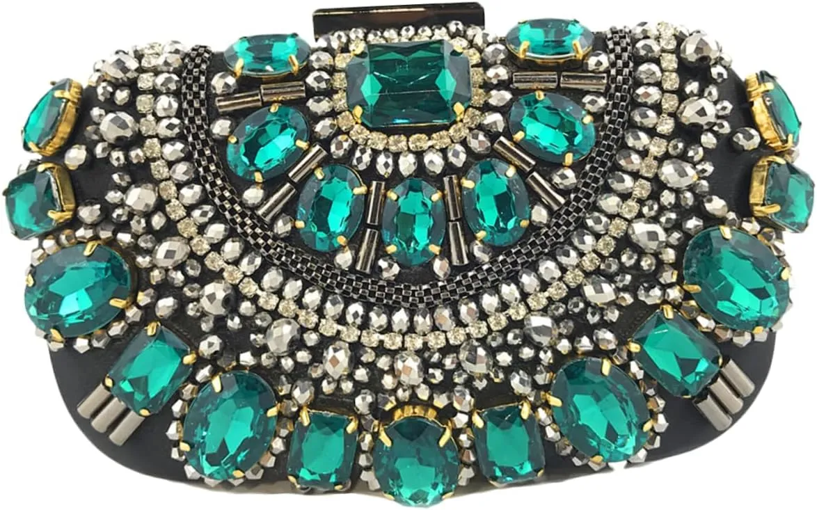 Luxurious Evening Clutch Handbag for Women Rhinestone Clutch Bag Chain for Party Banquet
