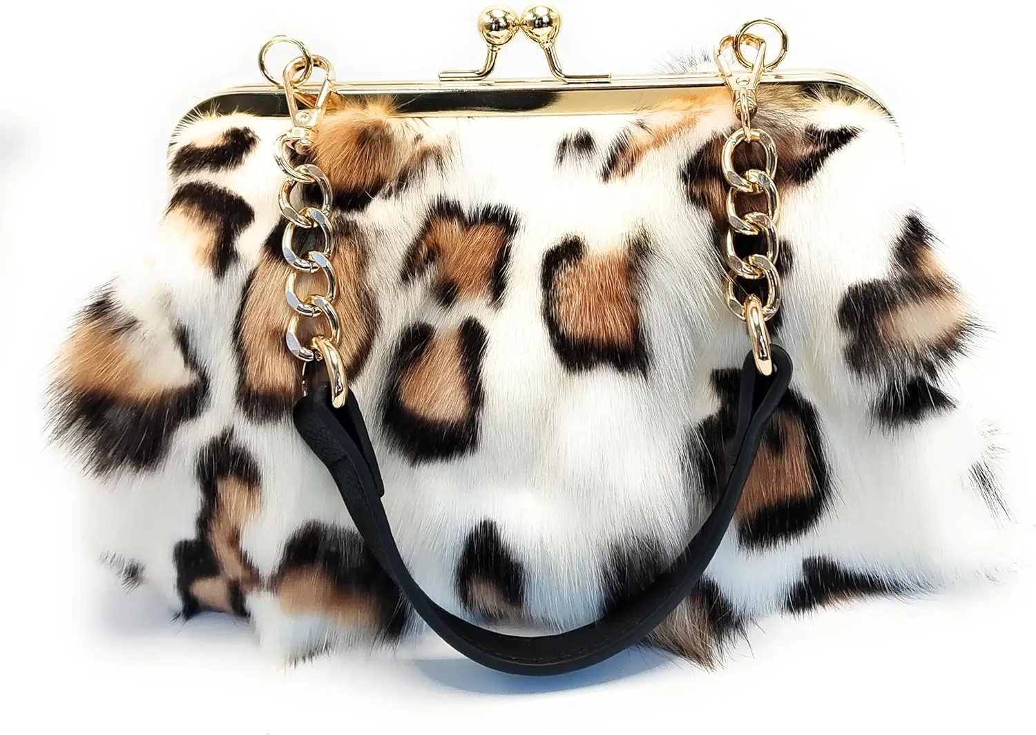 Luxurious Fashion Natural Fox Fur with Hair Handbag for Women and Ladies