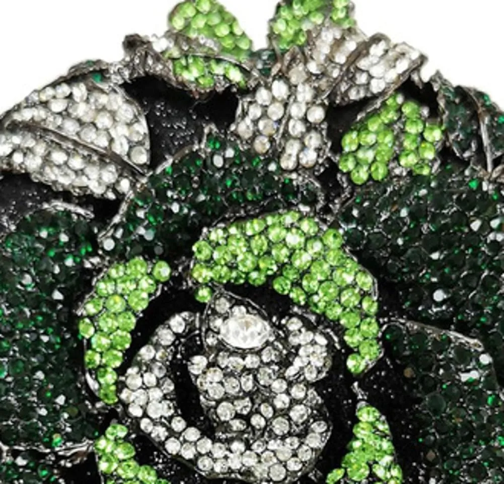 Luxurious Flower Rhinestone Clutch for Women Gorgeous Evening Handbag for Party Wedding Bag Chic Rhinestone Purse