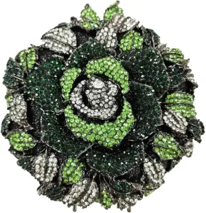 Luxurious Flower Rhinestone Clutch for Women Gorgeous Evening Handbag for Party Wedding Bag Chic Rhinestone Purse