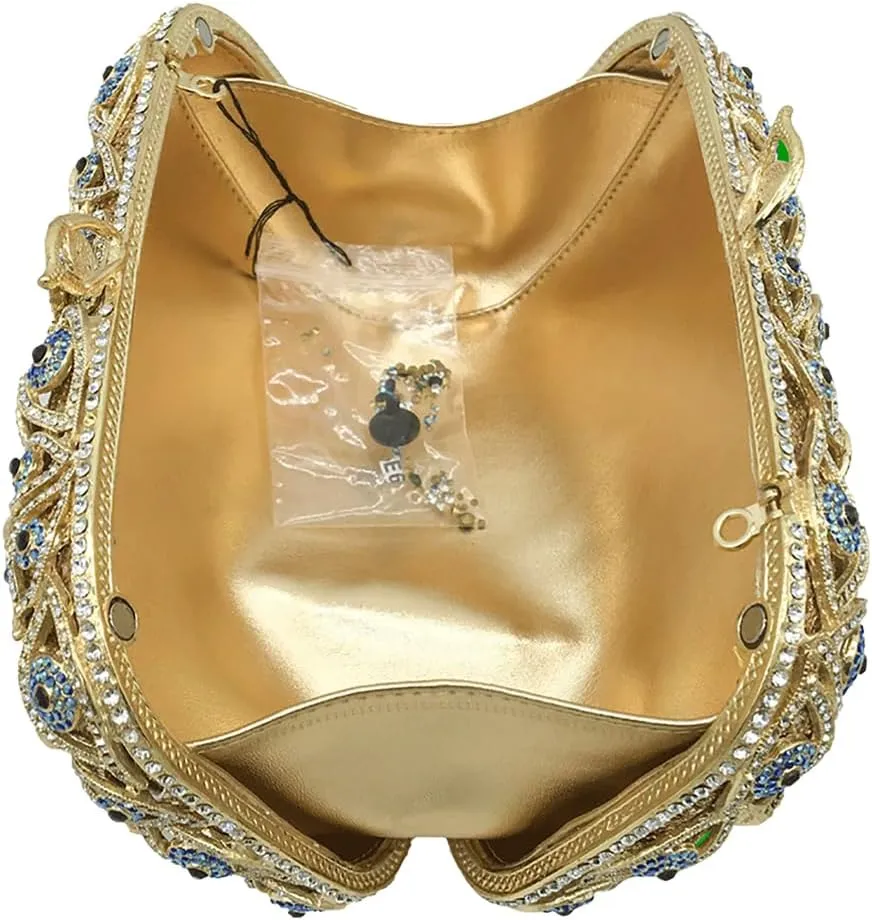 Luxurious Rhinestone Evil Eye Clutch Purse for Women Sparkling Gemstone Evening Bag Wedding Party Handbag