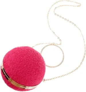 Luxurious Round Evening Clutch Purse Women's Handbag Clutch Bag for Women Mini for Formal Events