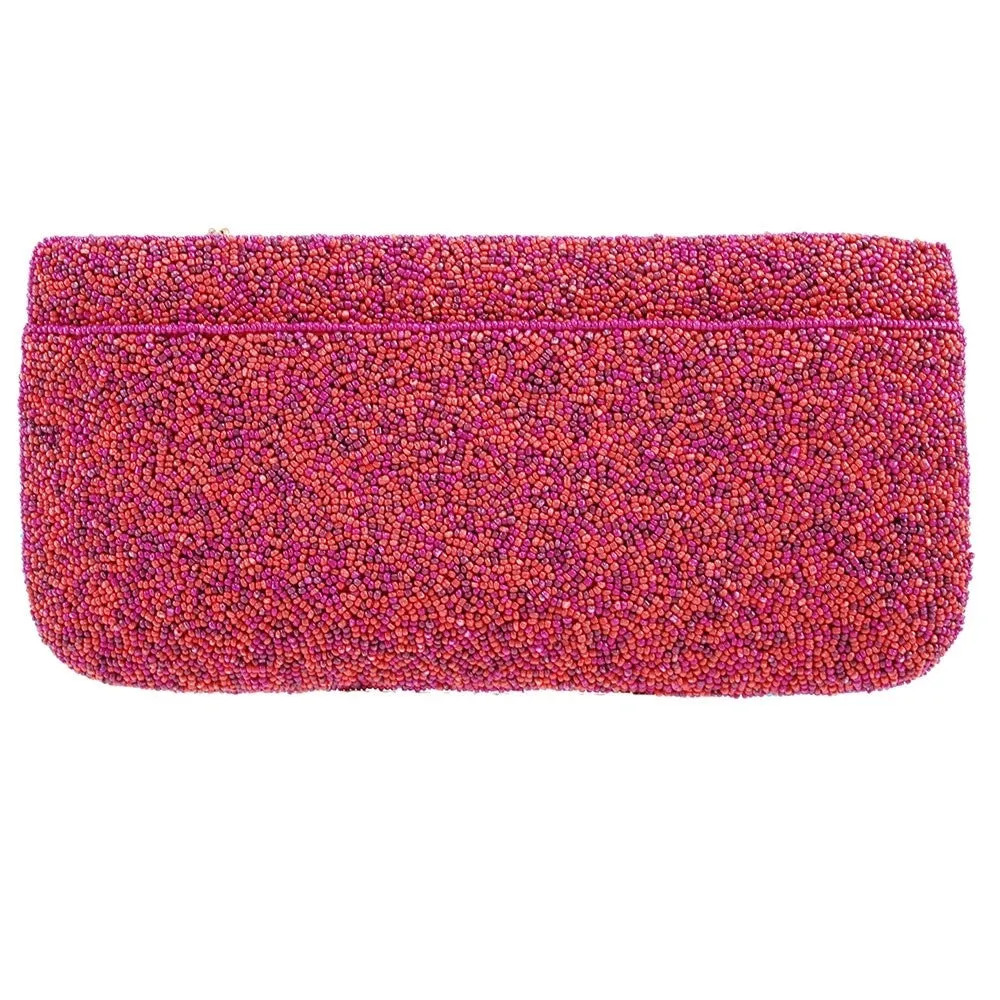 Mary Frances Paradise Found Beaded Sunset Cross Body Clutch Handbag