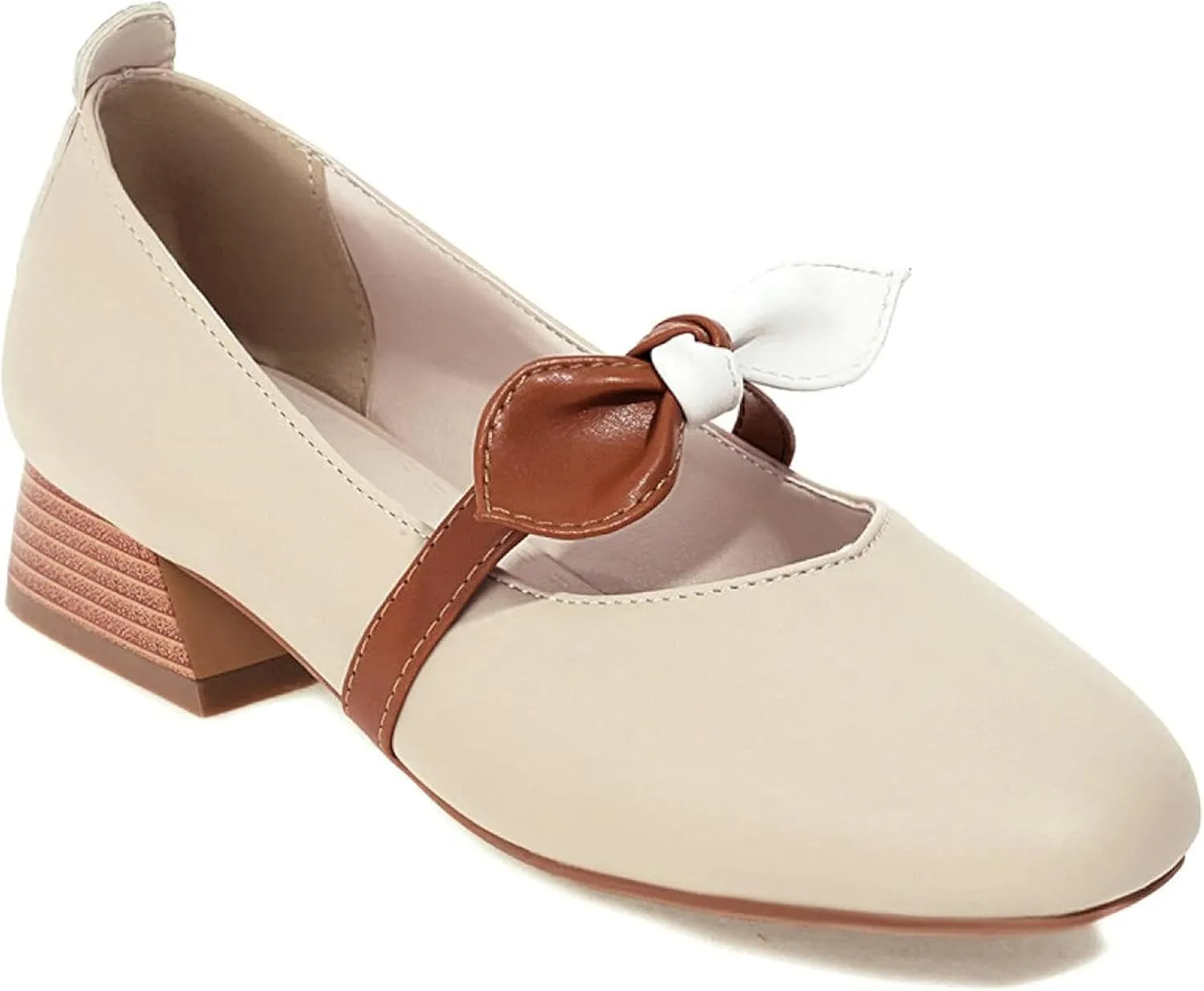 Mary Jane Oxford Women's High Heels Sweet Loose Closed Square Toe Shoes for Girls and Women Block High Heels