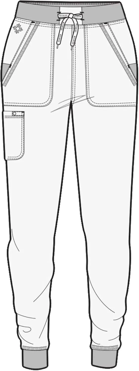 Med Couture Scrub Pants for Women Jogger Pant with 5 Pockets, Lightweight, Ultra Soft, 2-Way Stretch Fabric - MC7710