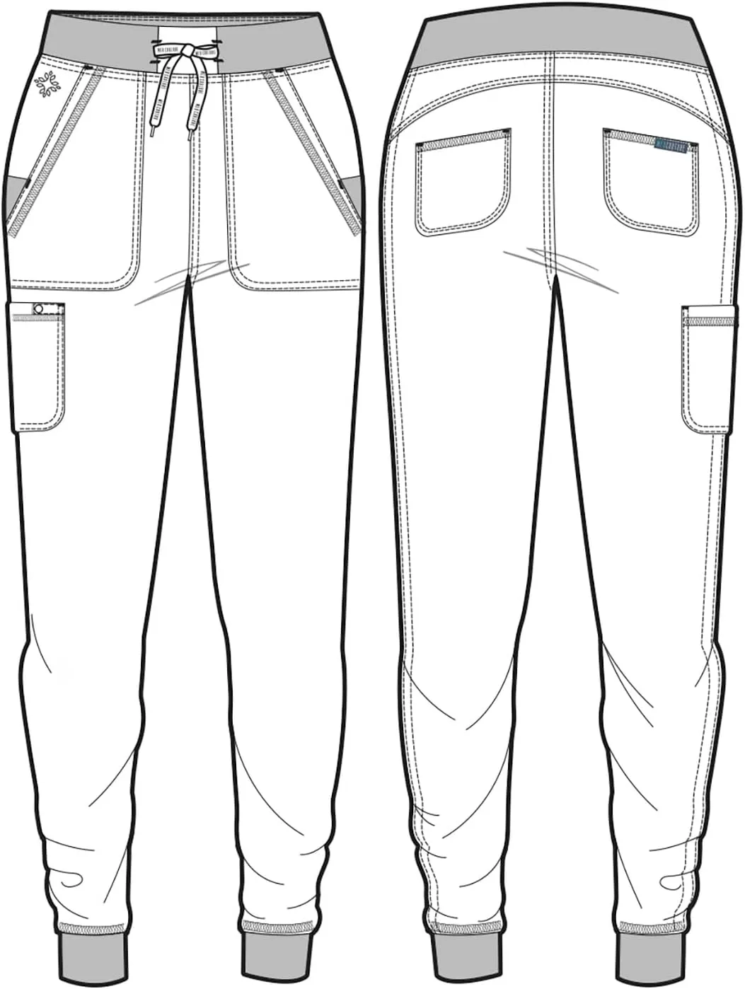 Med Couture Scrub Pants for Women Jogger Pant with 5 Pockets, Lightweight, Ultra Soft, 2-Way Stretch Fabric - MC7710