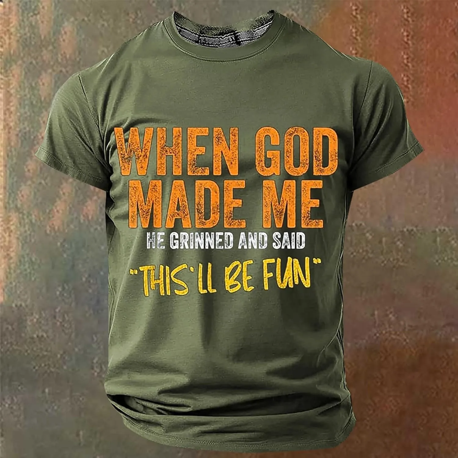 Men Funny Letter Print Tops Fashion Short Sleeve Crewneck Daily T Shirt Casual Workout Fitness Summer Classic Fit Tee