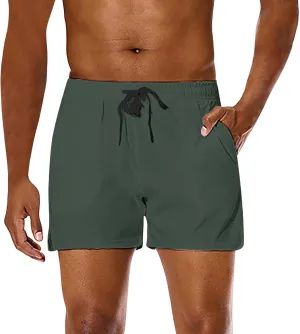 Men Summer Sports Shorts Combat Lightweight Quick Dry Baggy Workout Casual Pants Solid Beach Hiking Breathable Bermuda Pant