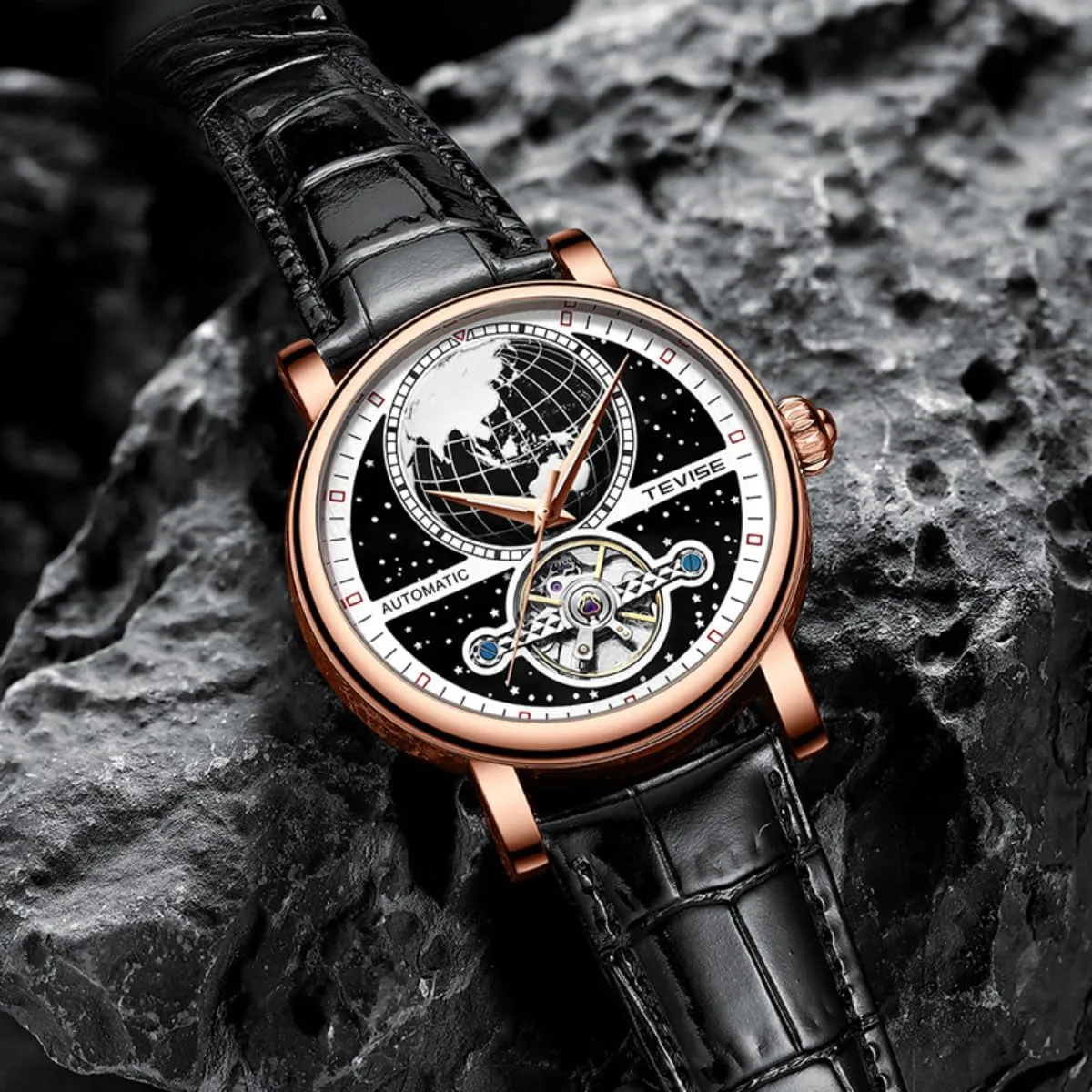 Men Watches Automatic Mechanical Watch Hollow Luminous Skeleton Tourbillon Watches for Men Automatic