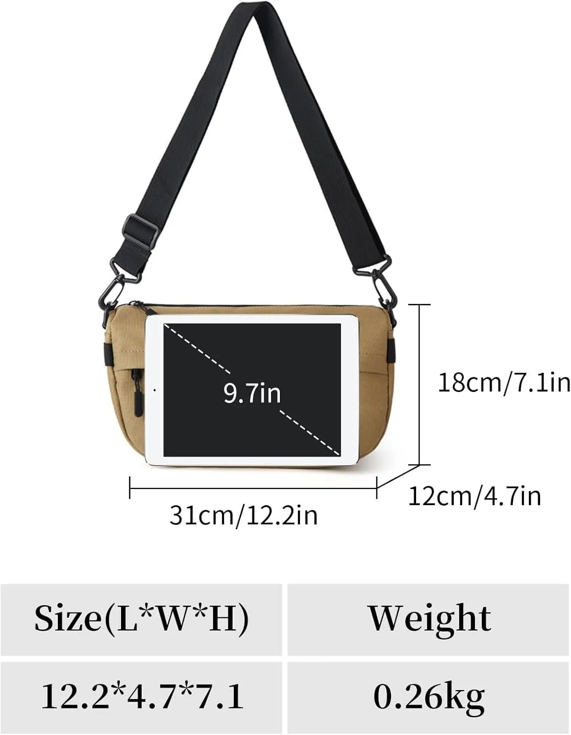Mens Bag Canvas Crossbody Bag Casual Shoulder Bag Vintage Messenger Bag Travel Satchel Bag,