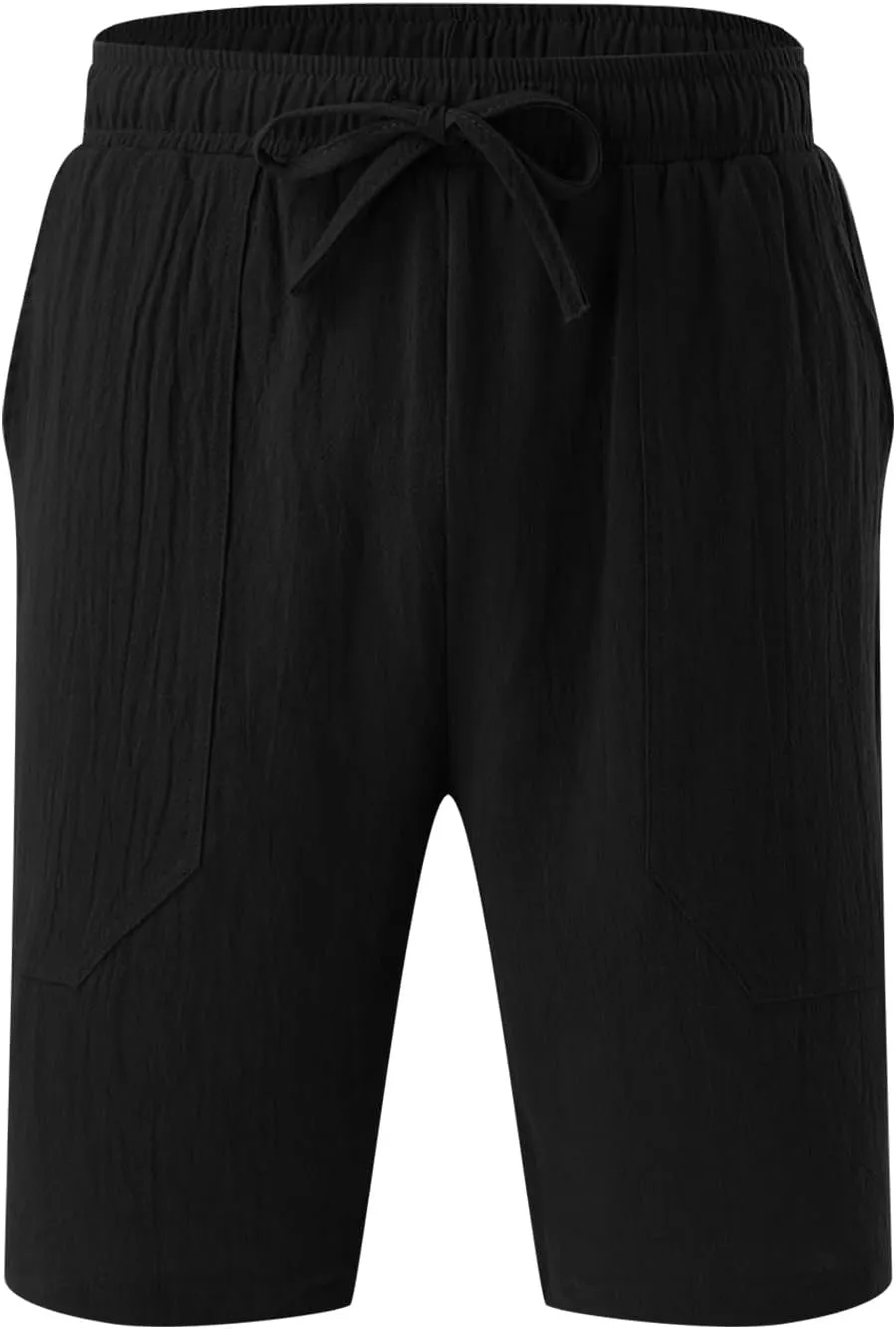 Men's Casual Classic Shorts Elastic Waist Drawstring Lightweight Summer Beach Shorts Vacation Quicky Dry Shorts