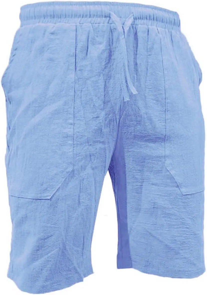 Mens Casual Drawstring Beach Shorts Lightweight Summer Yoga Golf Shorts with Pockets Trendy Resort Wear Shorts for Men