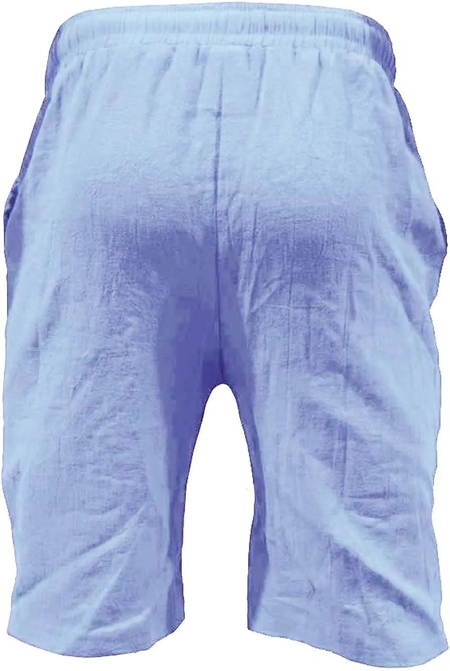 Mens Casual Drawstring Beach Shorts Lightweight Summer Yoga Golf Shorts with Pockets Trendy Resort Wear Shorts for Men