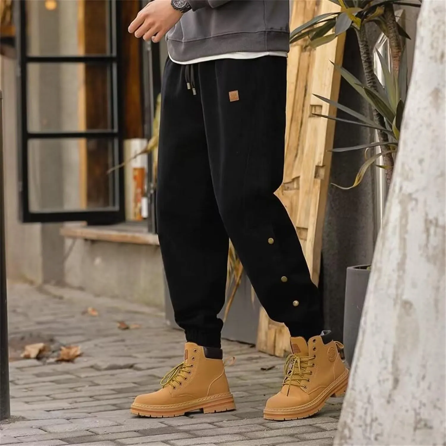 Mens Casual Pants Classic Fit Solid Military Combat Fashion Tapered Pant Drawstring Lightweight Comfortable Workout Trousers