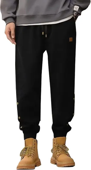 Mens Casual Pants Classic Fit Solid Military Combat Fashion Tapered Pant Drawstring Lightweight Comfortable Workout Trousers
