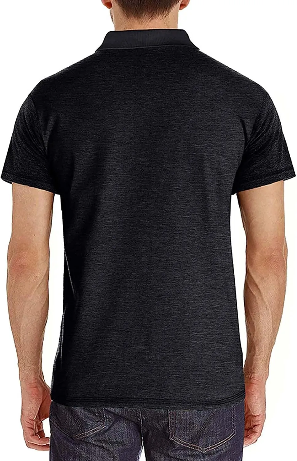 Men's Casual Polo Shirts Classic Cotton Short/Long Sleeve Button Tshirts Regular Fit Vintage Solid Basic Golf Shirts
