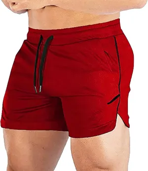Mens Fitness Shorts Lightweight Quick Drying Combat Track Expandable Drawstring Capris Gym Bodybuilding Yoga Muscle Pant 2024