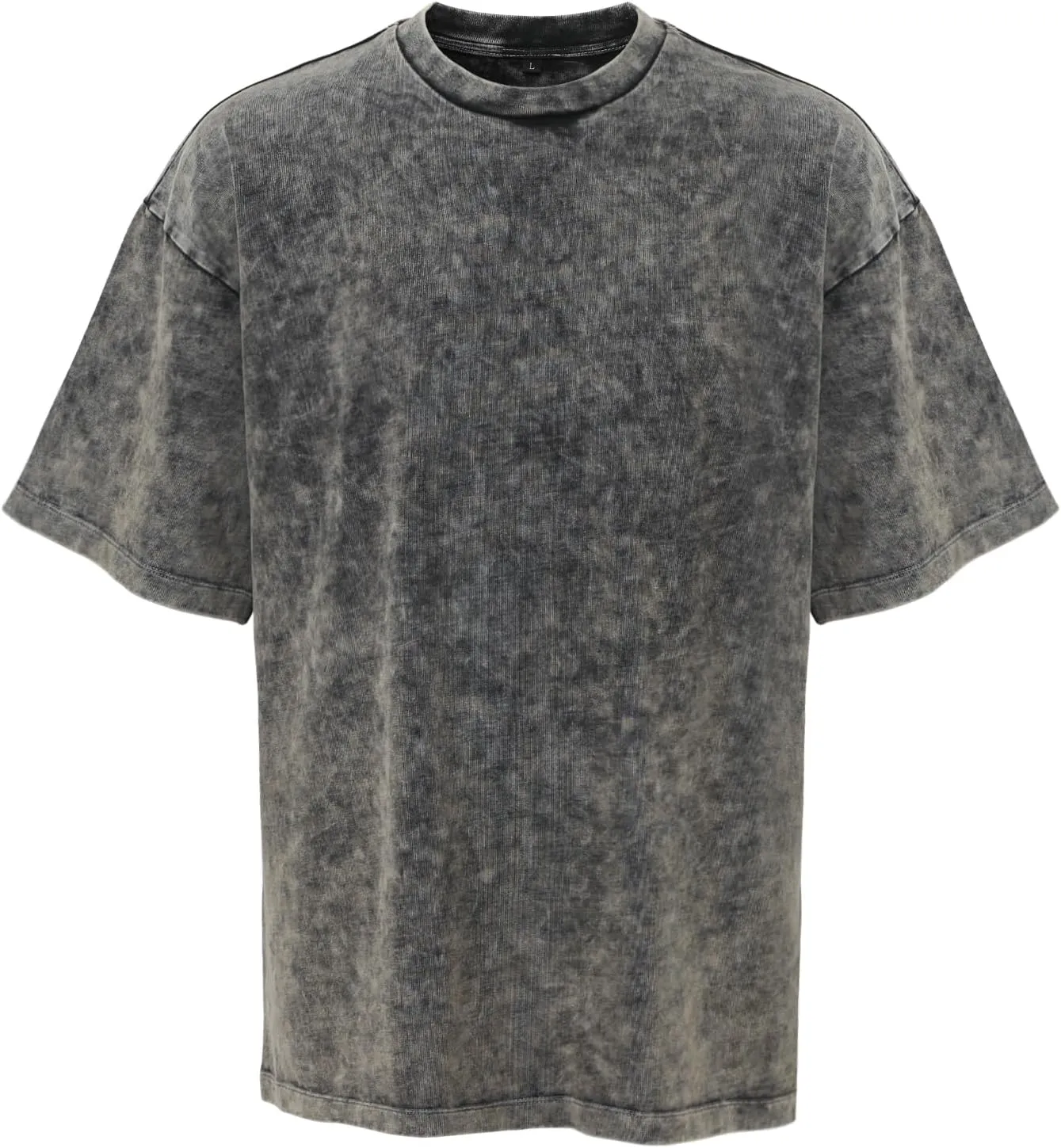 Men's Heavyweight Cotton T-Shirt 300GSM Thick Fabric, Classic Crew Neck Short Sleeve Casual Tee for Men