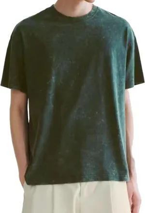 Men's Heavyweight Cotton T-Shirt 300GSM Thick Fabric, Classic Crew Neck Short Sleeve Casual Tee for Men