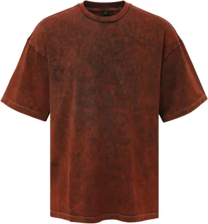 Men's Heavyweight Cotton T-Shirt 300GSM Thick Fabric, Classic Crew Neck Short Sleeve Casual Tee for Men