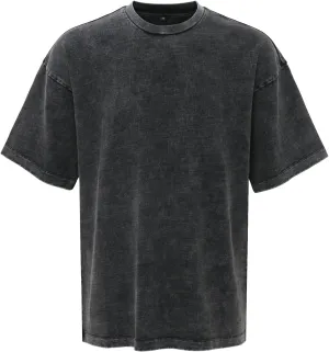 Men's Heavyweight Cotton T-Shirt 300GSM Thick Fabric, Classic Crew Neck Short Sleeve Casual Tee for Men