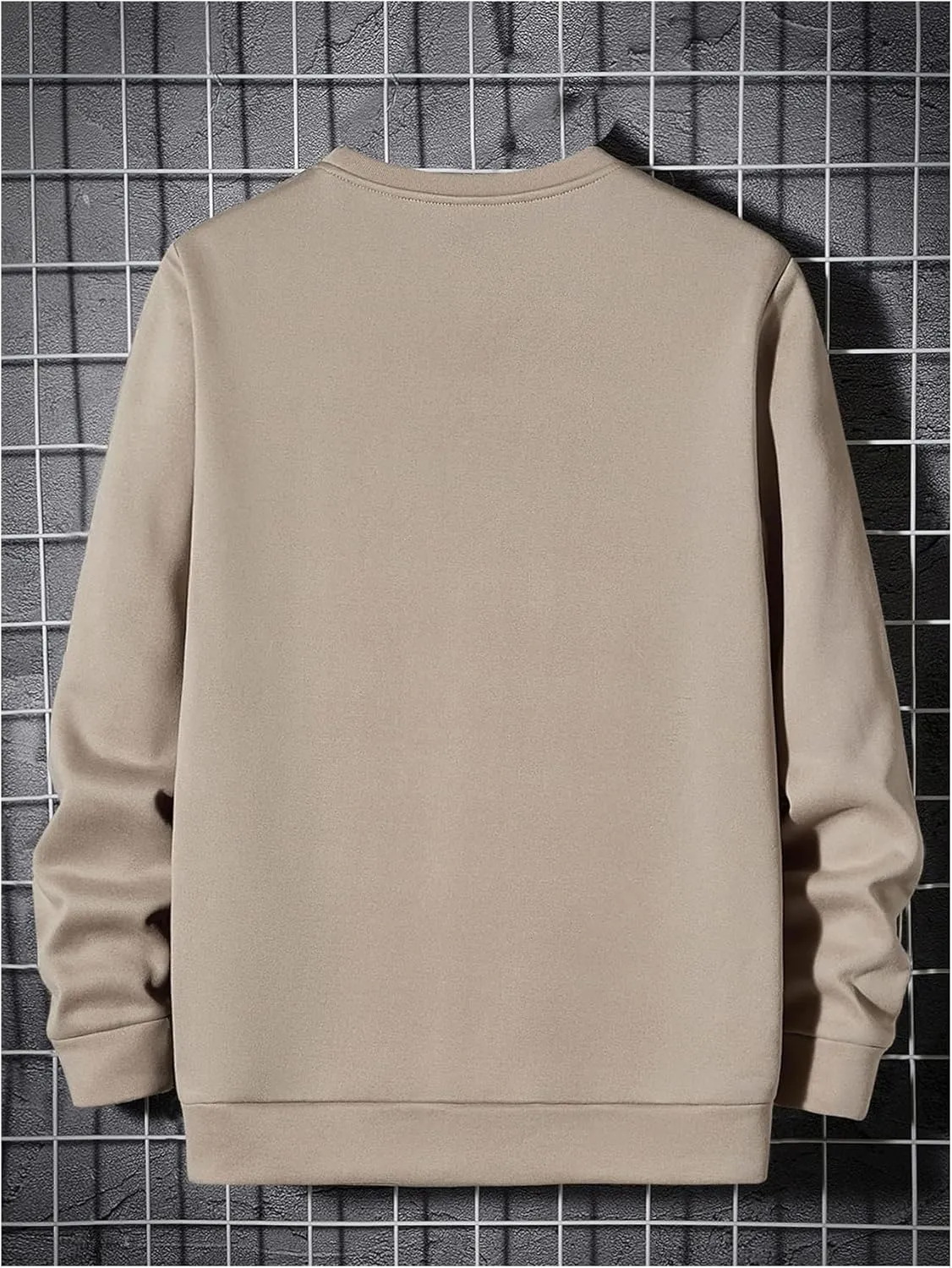 Men's Letter Graphic Sweatshirts Crew Neck Long Sleeve Fall Casual Pullovers