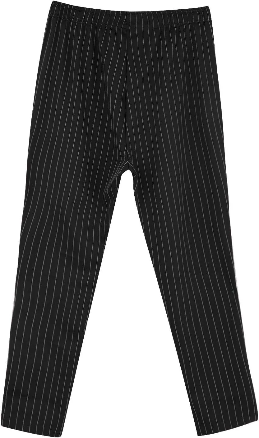 Mens Lightweight Casual Pants Striped Tight Stretch Quick Drying Outdoor Street Trousers Drawstring High Waisted Tapered Pant