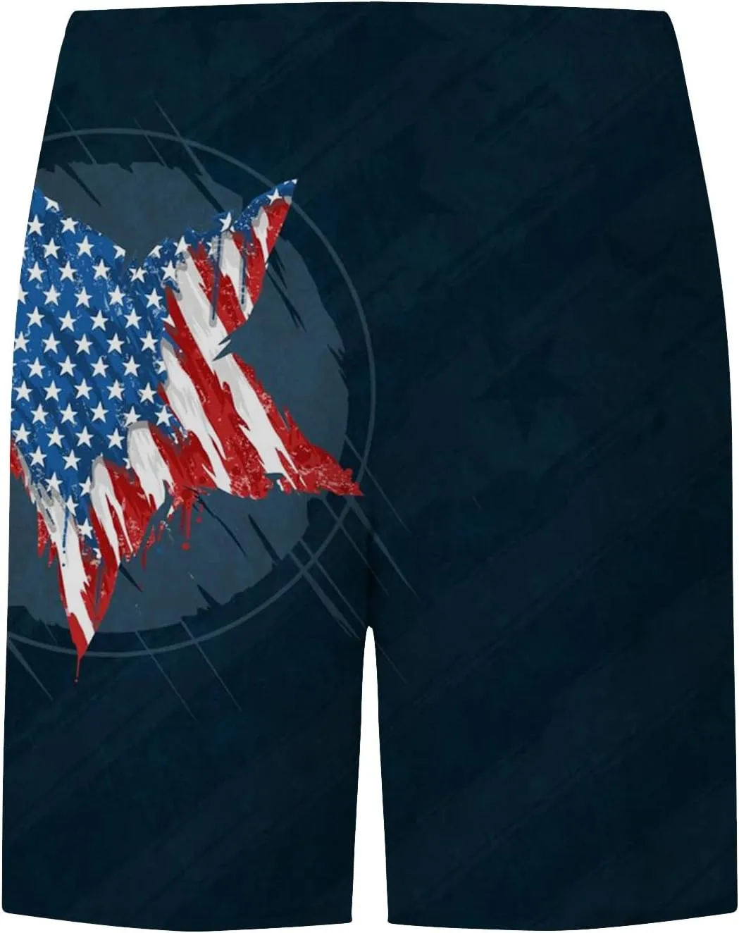 Mens Patriotic Graphic Shorts Independence Day Drawstring Elastic Waisted Casual Capris Combat Lightweight Drying Sportwear