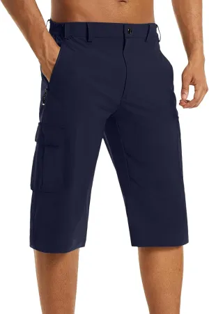Mens Quick Dry Lightweight 3/4 Hiking Walking Shorts Outdoor Thin Work Climbing Capris Shorts ith Multi Pockets 2024 Fashion