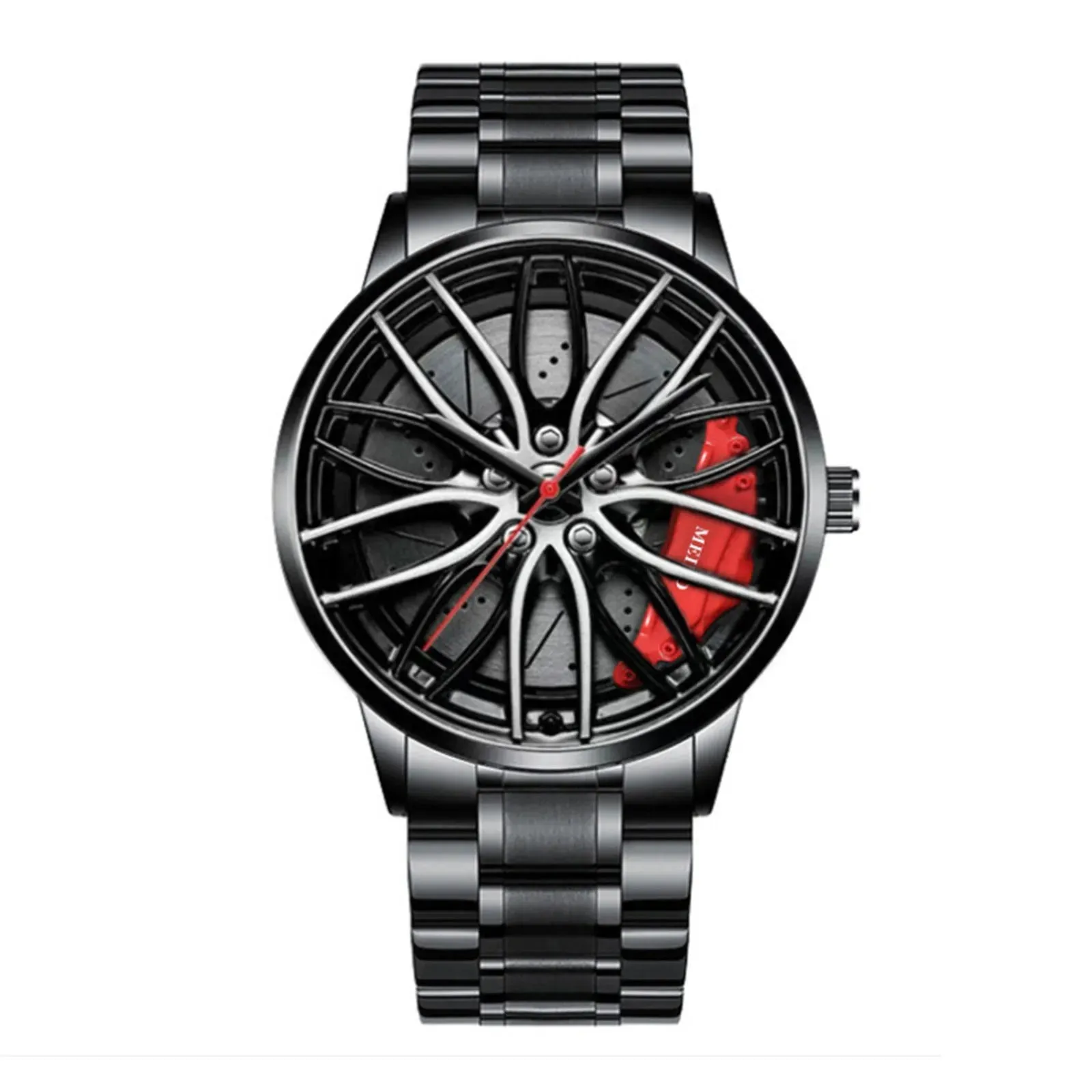 Men's Racing-Inspired Wheel Rim Watch