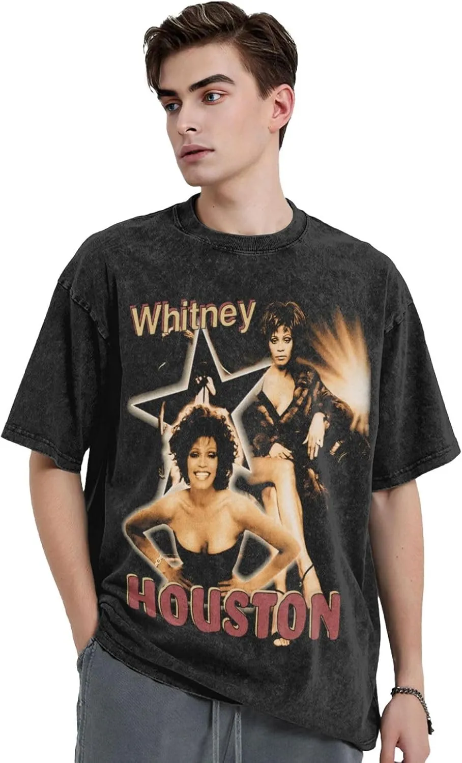 Mens Shirt Summer Cotton T-Shirt Classic Crewneck Tee Tops Vintage T Shirts for Men Women