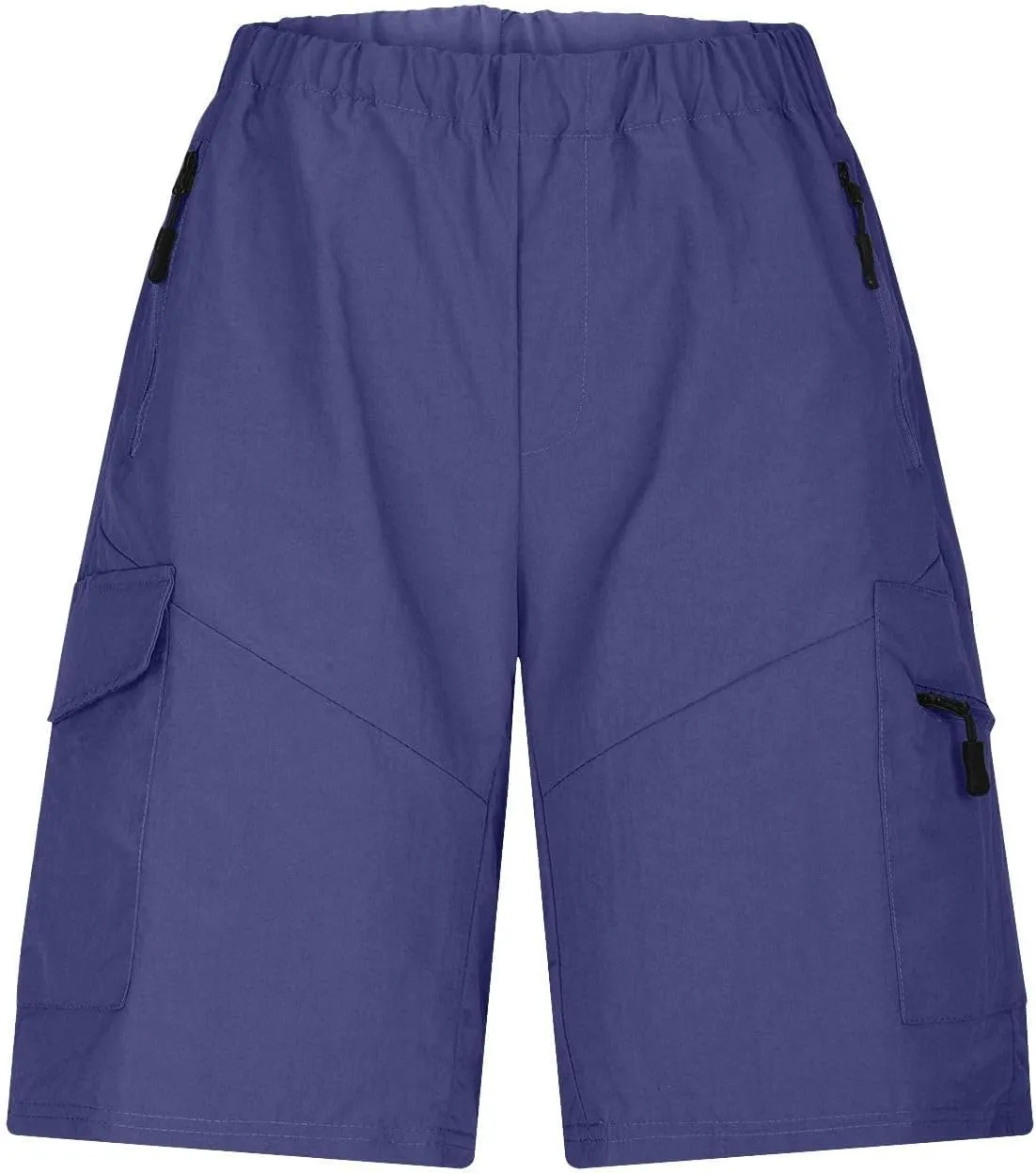 Mens Summer Sports Shorts Expandable Waisted Lightweight Quick Drying Casual Capri Pants Solid Combat Jogger Running Shorts
