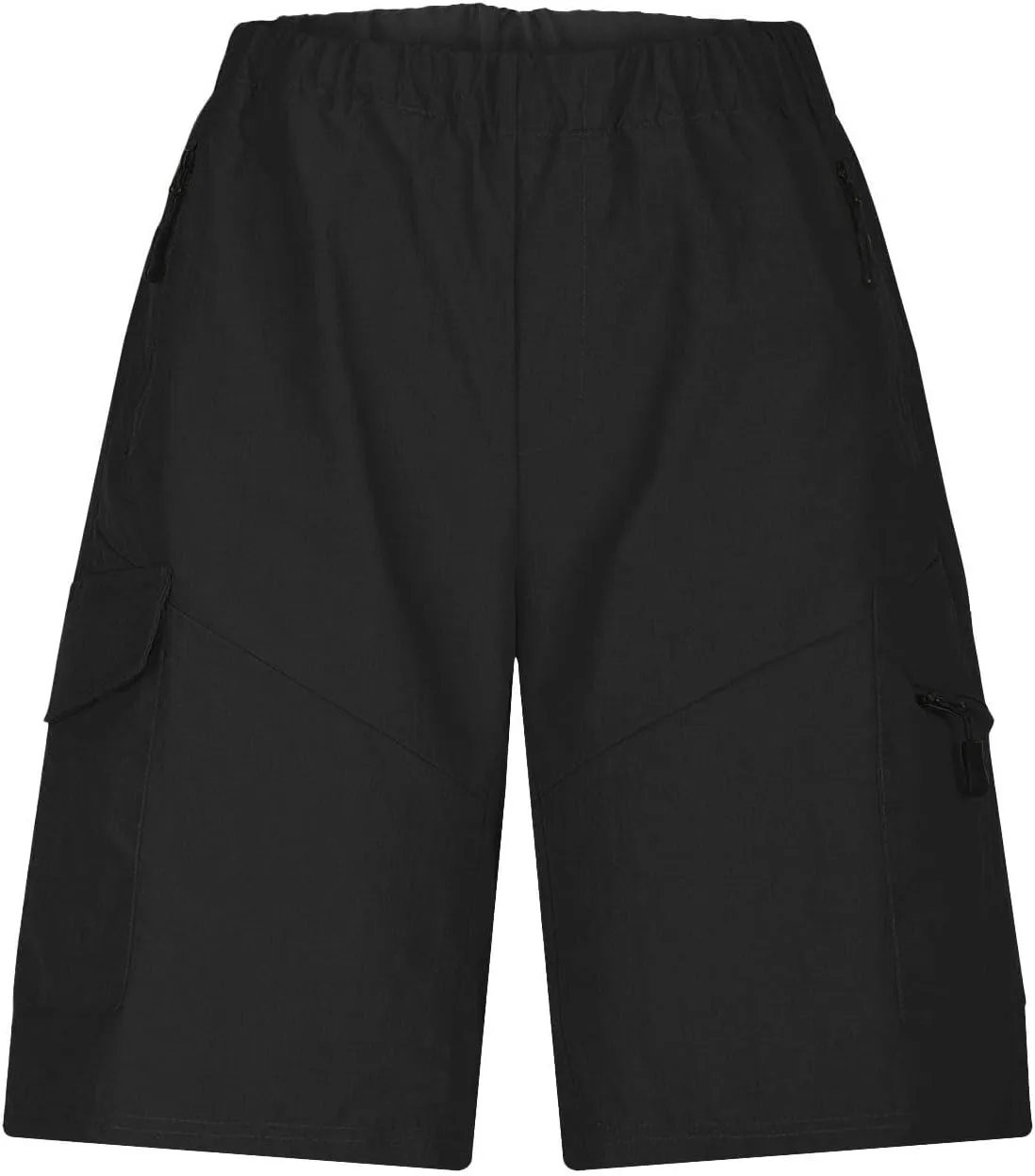 Mens Summer Sports Shorts Expandable Waisted Lightweight Quick Drying Casual Capri Pants Solid Combat Jogger Running Shorts