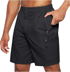 Mens Summer Sports Shorts Expandable Waisted Lightweight Quick Drying Casual Capri Pants Solid Combat Jogger Running Shorts