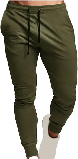 Mens Sweatpants Joggers Tapered Slim Fit Drawstring Casual Athletic Pants Traning Running Workout Track Trousers