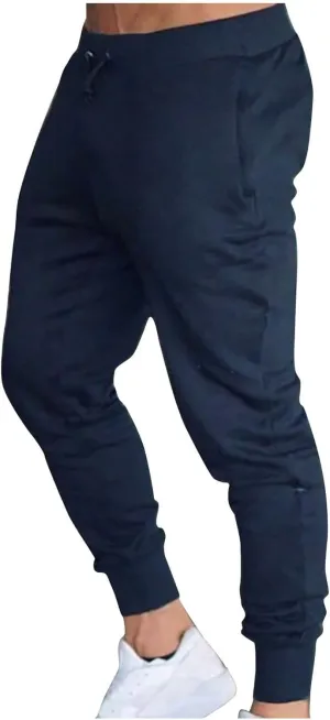 Mens Sweatpants Joggers Tapered Slim Fit Drawstring Casual Athletic Pants Traning Running Workout Track Trousers