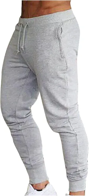 Mens Sweatpants Joggers Tapered Slim Fit Drawstring Casual Athletic Pants Traning Running Workout Track Trousers