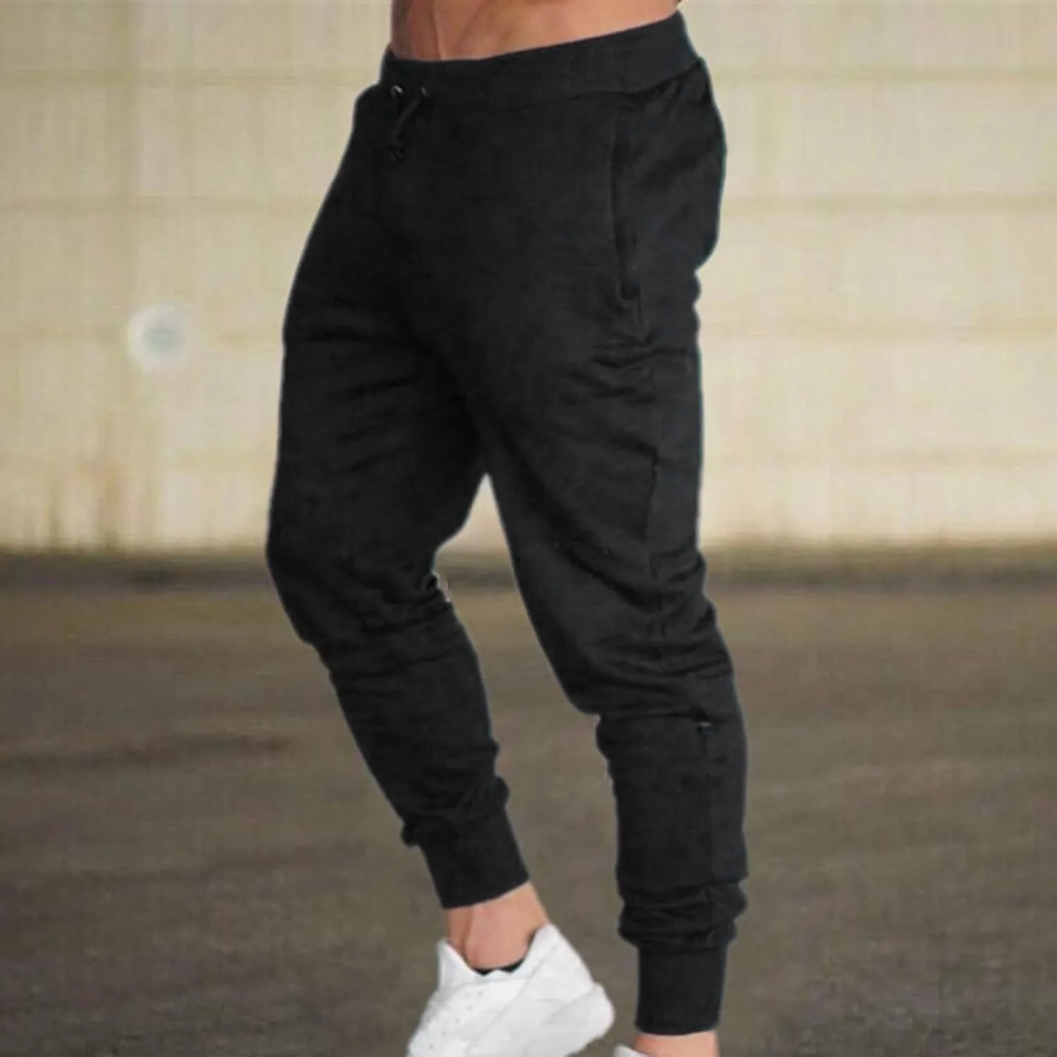 Mens Sweatpants Joggers Tapered Slim Fit Drawstring Casual Athletic Pants Traning Running Workout Track Trousers