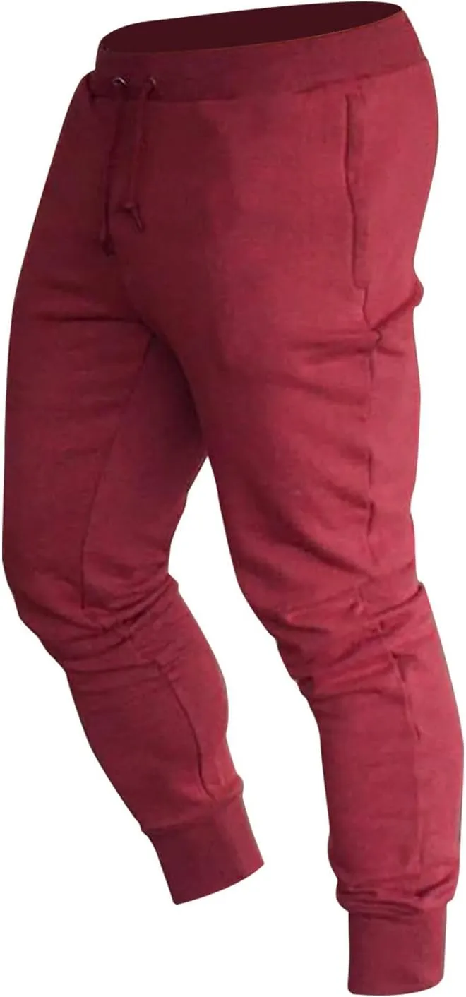 Mens Sweatpants Joggers Tapered Slim Fit Drawstring Casual Athletic Pants Traning Running Workout Track Trousers