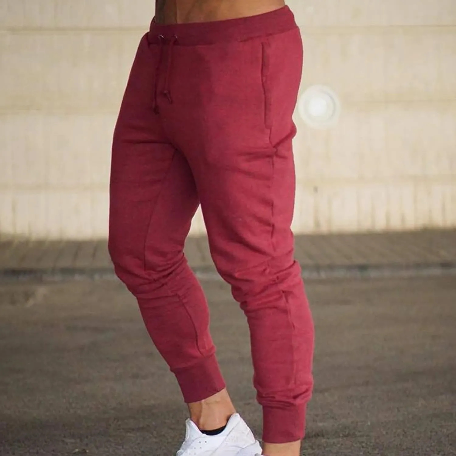 Mens Sweatpants Joggers Tapered Slim Fit Drawstring Casual Athletic Pants Traning Running Workout Track Trousers