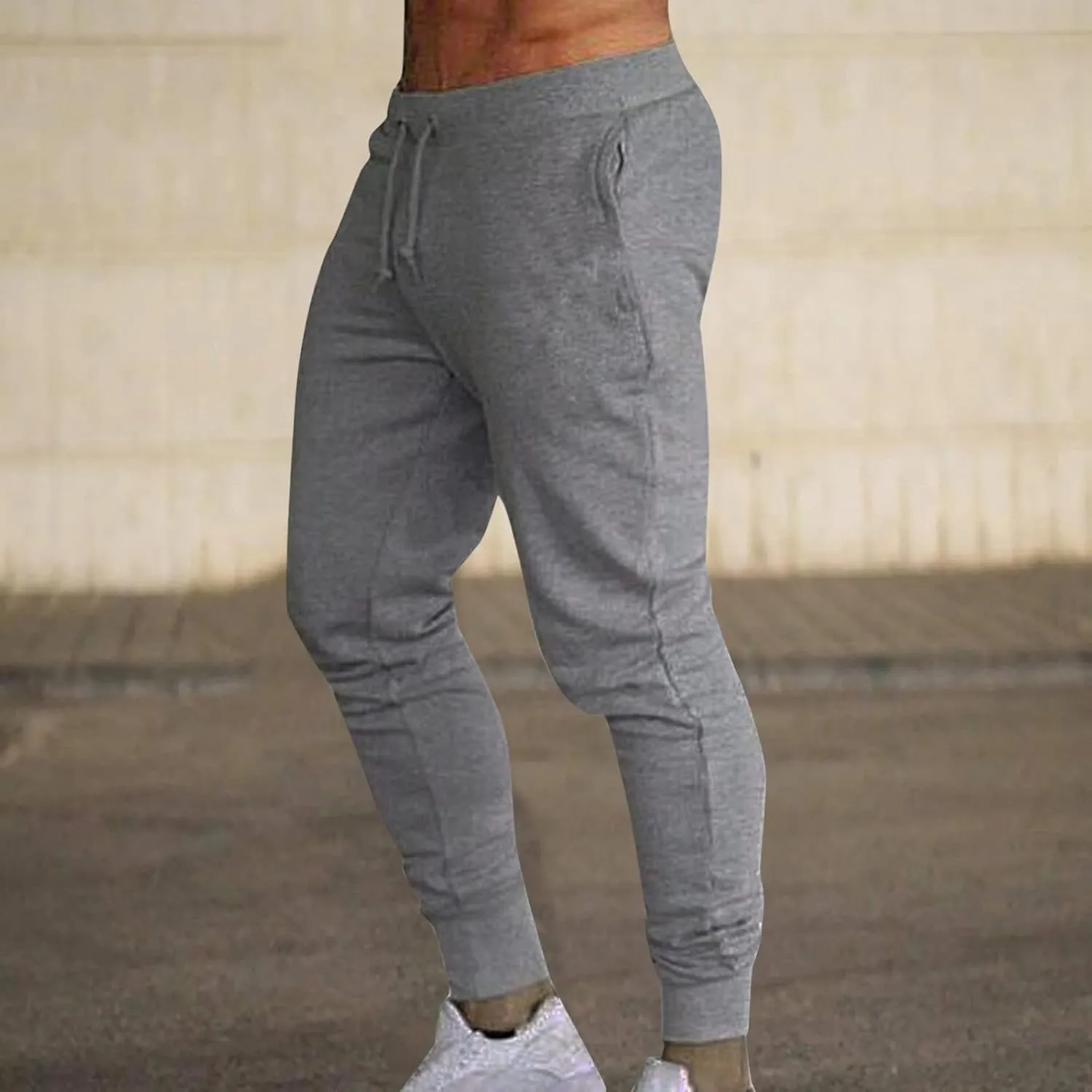 Mens Sweatpants Joggers Tapered Slim Fit Drawstring Casual Athletic Pants Traning Running Workout Track Trousers